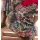 Schlupfrock mit Flockprint, schoko-rot-bedruckt