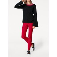 Fine knit sweater, black-red