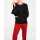 Fine knit sweater, black-red