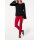 Fine knit sweater, black-red