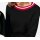 Fine knit sweater, black-red