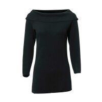 Carmen neckline sweater, black