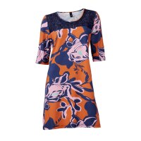 Dress with lace, orange-blue