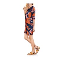 Dress with lace, orange-blue