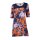 Dress with lace, orange-blue