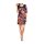 Dress with lace, orange-blue