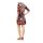 Dress with lace, orange-blue