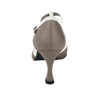 T-Spangenpumps, taupe-weiß
