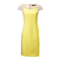Jacquard dress, yellow