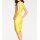 Designer-Jacquardkleid, gelb