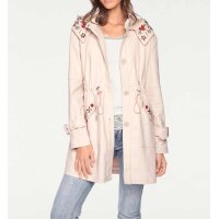 Designer-Parka m. Strass, rosé