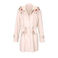 Designer-Parka m. Strass, rosé