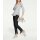 Designer-Röhrenjeans m. Fransen, schwarz
