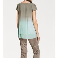 Designer-Blusenshirt, taupe-mint