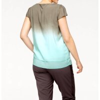 Designer-Blusenshirt, taupe-mint