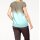 Designer-Blusenshirt, taupe-mint