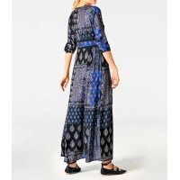 Maxikleid, blau-bunt