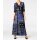 Maxikleid, blau-bunt