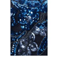 Designer-Paillettenpullover, nachtblau