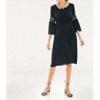 Designer-Volantkleid, schwarz