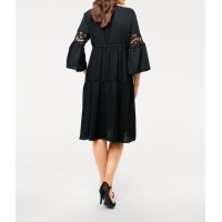 Designer-Volantkleid, schwarz