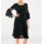 Designer-Volantkleid, schwarz