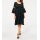 Designer-Volantkleid, schwarz