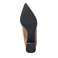 Damen-Veloursleder-Stiefelette, camel