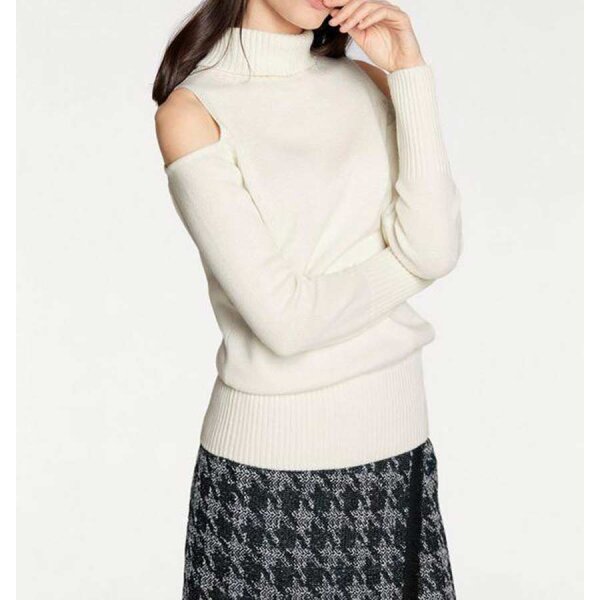 Turtleneck sweatshirt, offwhite