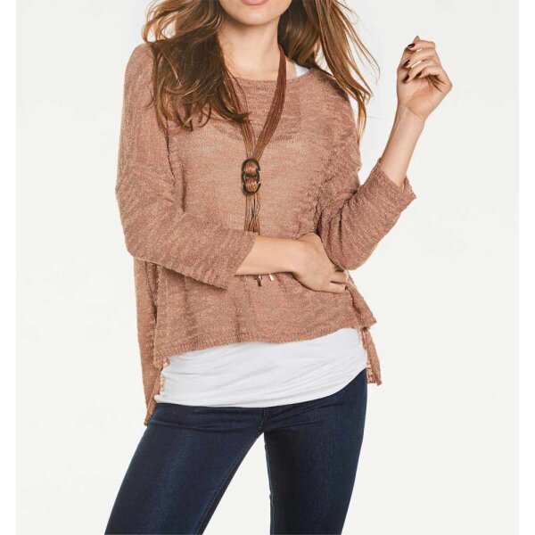 Designer-Pullover, terracotta