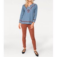 Embroidered tunic, blue