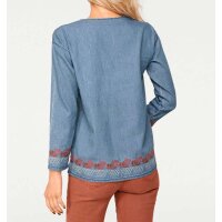 Embroidered tunic, blue