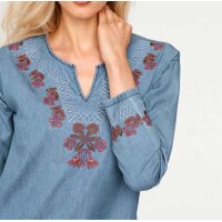 Embroidered tunic, blue