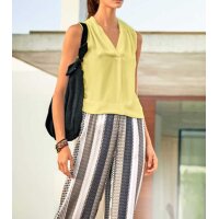 Designer-Blusentop, gelb