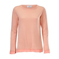 Designer-Pullover m. Chiffon, lachs