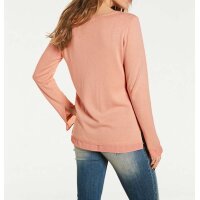 Designer-Pullover m. Chiffon, lachs