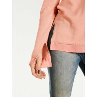 Designer-Pullover m. Chiffon, lachs