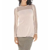 Designer-Pullover m. Spitze, sand