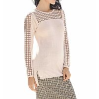 Designer-Pullover m. Spitze, sand