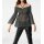 Carmen blouse, black-ecru