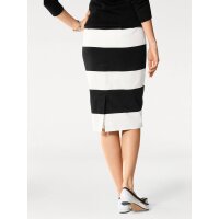 Pencil skirt, black-offwhite