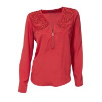 Spitzenbluse, rot