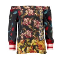 Druckbluse, bunt