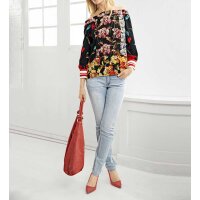 Druckbluse, bunt