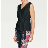 Designer-Blusentop, schwarz