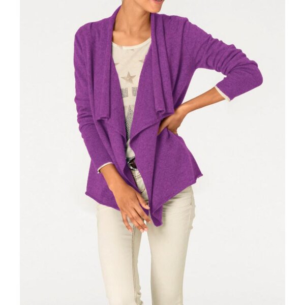 Kaschmir-Strickjacke, cyclam