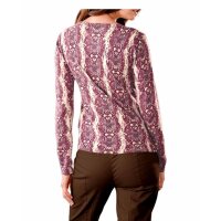 Printed cardigan, berry-beige
