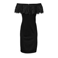 Designer-Carmenkleid m. Spitze, schwarz