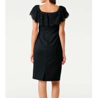 Designer-Carmenkleid m. Spitze, schwarz