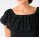 Designer-Carmenkleid m. Spitze, schwarz